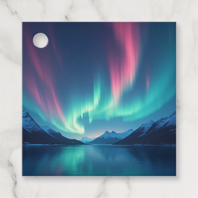 Isländisch Aurora Geschenkanhänger (Vorderseite)