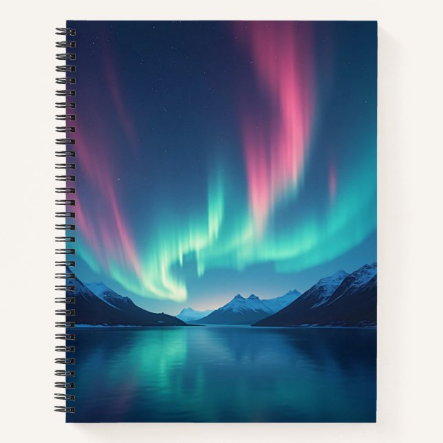 Isländisch Aurora Notizbuch (Vorderseite)