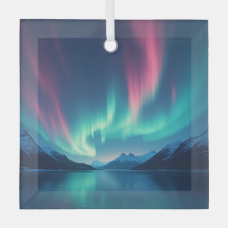 Isländisch Aurora Ornament Aus Glas