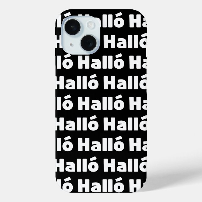 Isländisch Halló { Hello ) Íslenska Language Case-Mate iPhone Hülle (Rückseite)