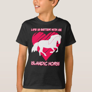 Isländisch Horse Heart Isländisch T-Shirt