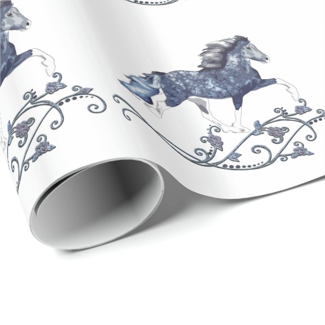 Isländisch Mare Blámóða Geschenkpapier (Rolleneckpunkt)