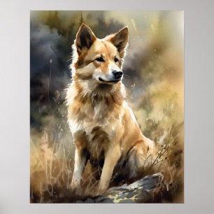 Isländisch Sheepdog Dog Art Print Poster