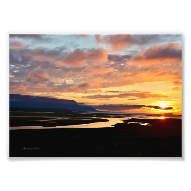 Isländisch Sunset Fotodruck (Vorne)