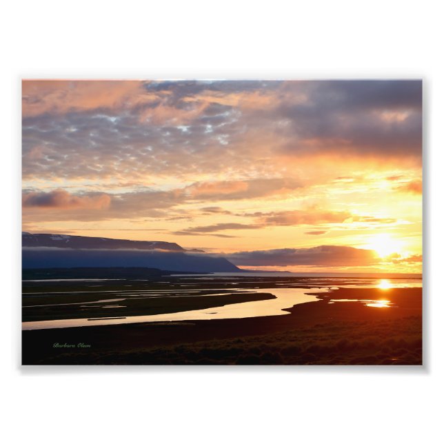 Isländisch Sunset Fotodruck (Vorne)