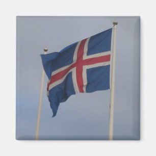 Isländische Flag Square Magnet