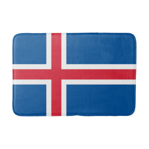 Isländische Flagge Badematte