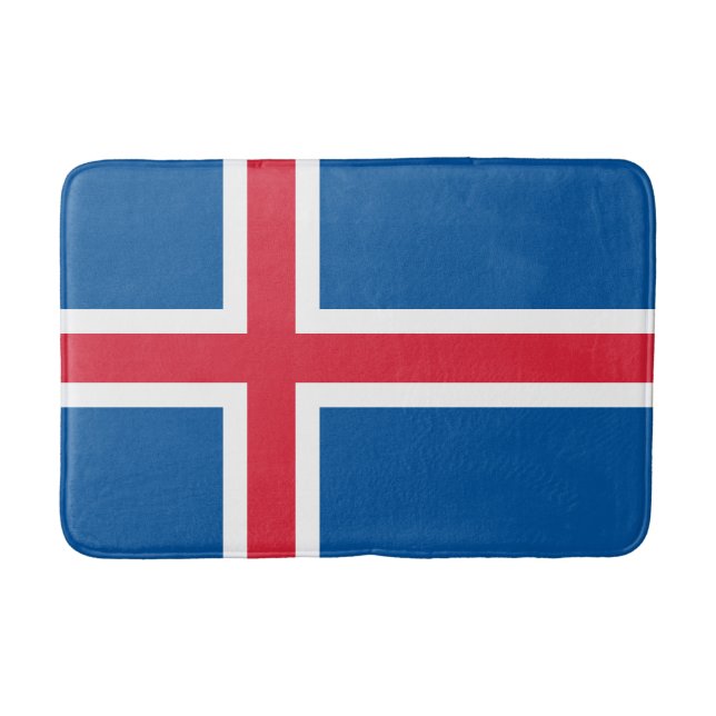 Isländische Flagge Badematte (Vorderseite)