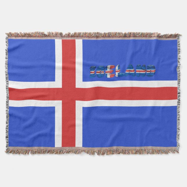 Isländische Flagge Decke (Vorderseite)