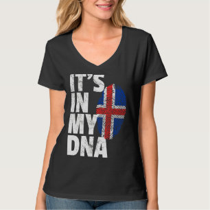 Isländische Flagge Es ist in meinem DNA Weihnachte T-Shirt