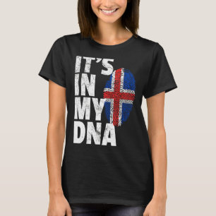 Isländische Flagge Es ist in meinem DNA Weihnachte T-Shirt
