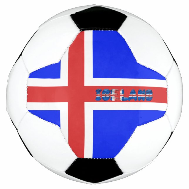 isländische Flagge Fußball (Vorderseite)