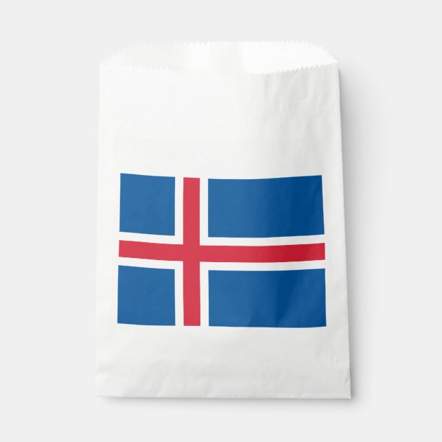 Isländische Flagge Geschenktütchen (Vorderseite)