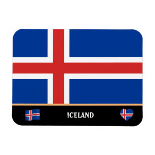 Isländische Flagge & Island - Landreise / Island Magnet