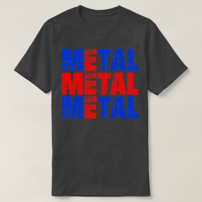 Isländische Flagge METAL T-Shirt (Design vorne)