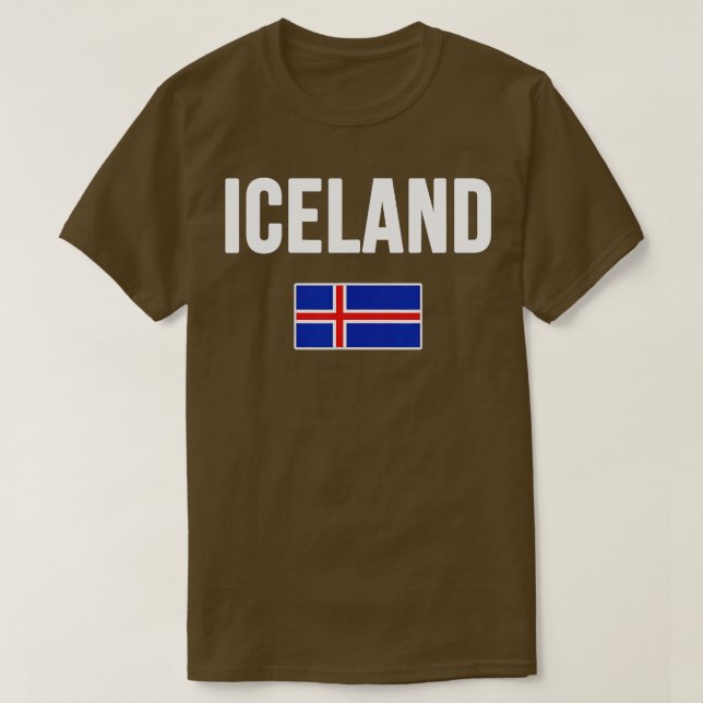 Isländische Flagge Reykjavik ravel Souvenir Lo T-Shirt (Design vorne)