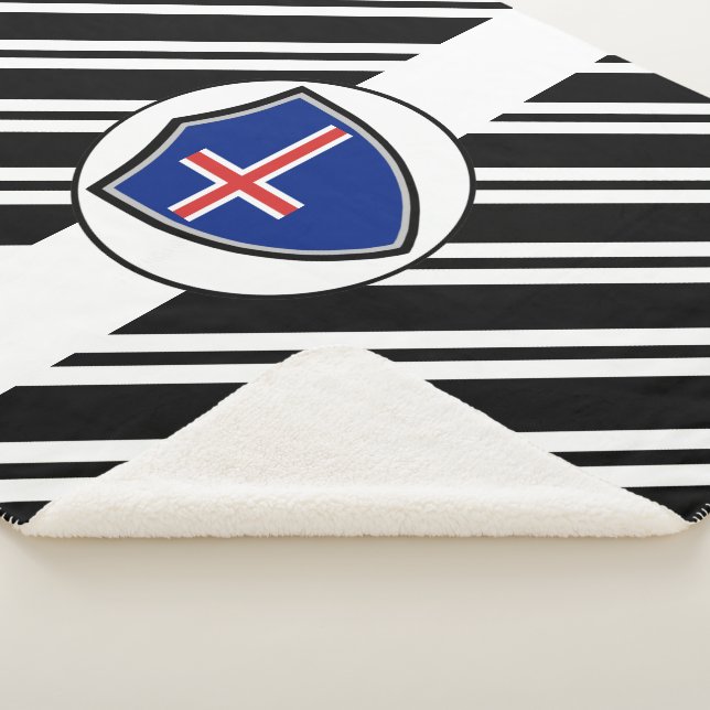 isländische Flagge Sherpadecke (3/4)