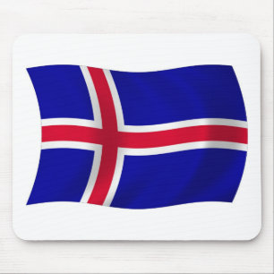 Isländische Flaggenmousepad Mousepad