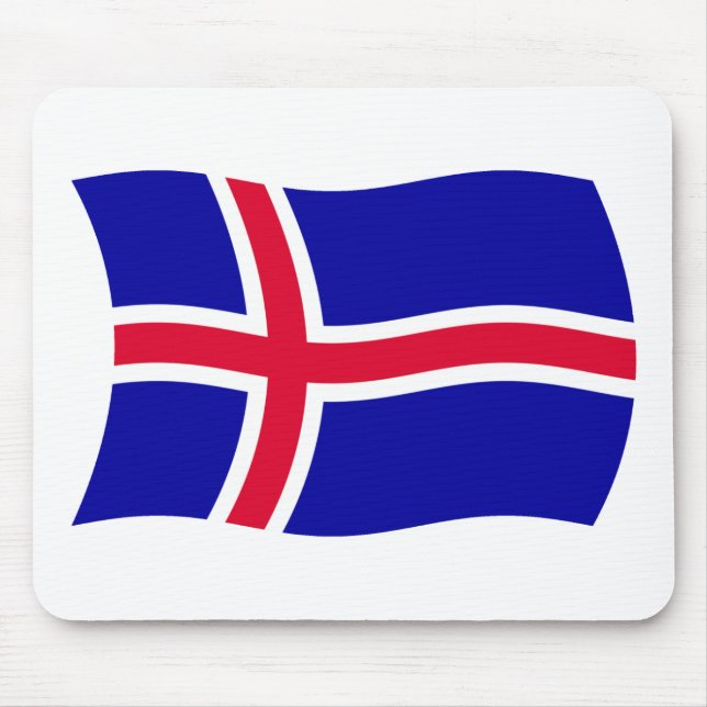 Isländische Flaggenmousepad Mousepad (Vorne)