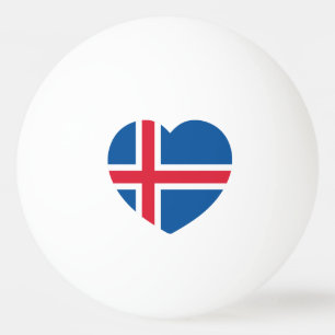 Isländische Herzenflagge Tischtennisball