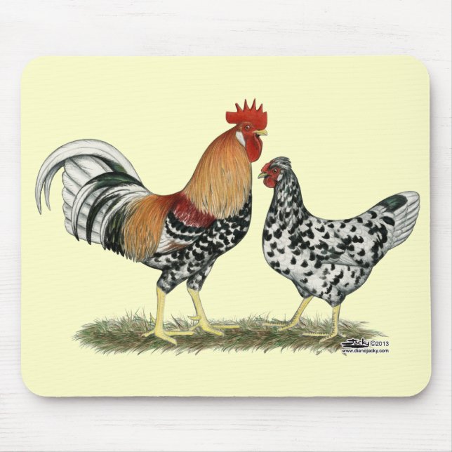 Isländische Hühner Mousepad (Vorne)