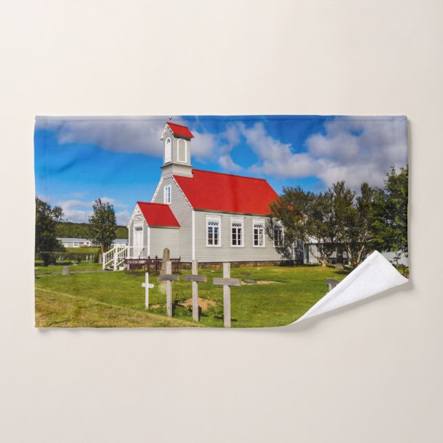 Isländische Kirche Badhandtuch Set (Handtuch)