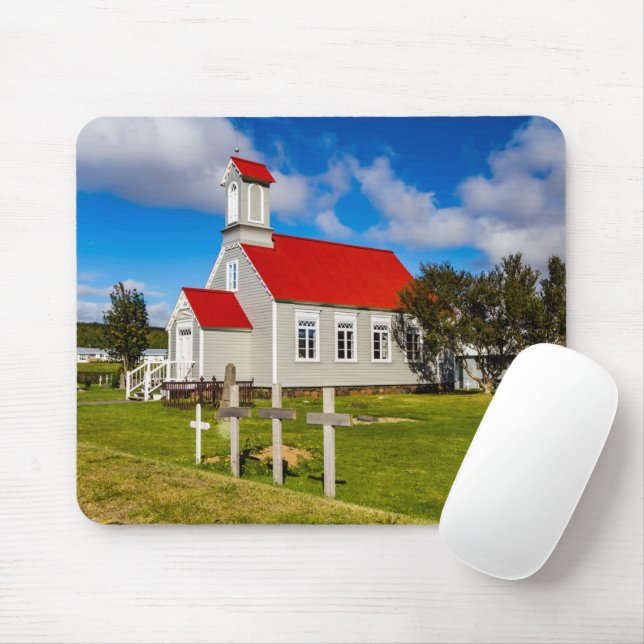 Isländische Kirche Mousepad (Mit Mouse)