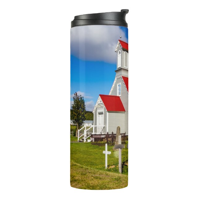 Isländische Kirche Thermosbecher (Nach links gedreht)