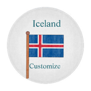 Isländische Landesflagge Thunder_Cove Schneidebrett