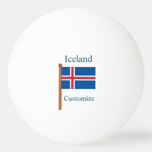 Isländische Landesflagge Thunder_Cove Tischtennisball
