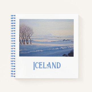 Isländische Landschaft durch Pola.B.Alex-Notebook Notizbuch