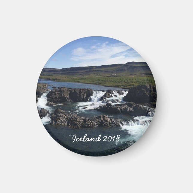 Isländische Landschaft Magnet (Vorne)