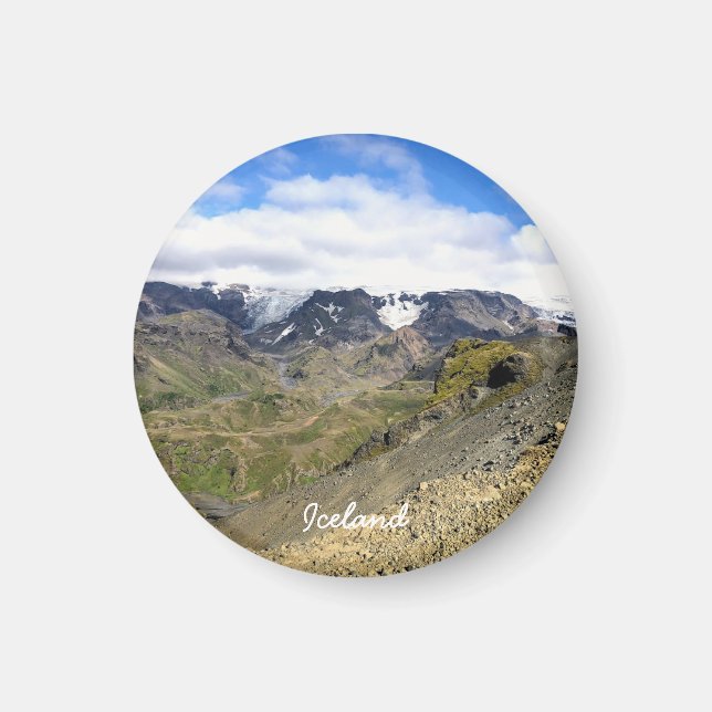 Isländische Landschaft Magnet (Vorne)
