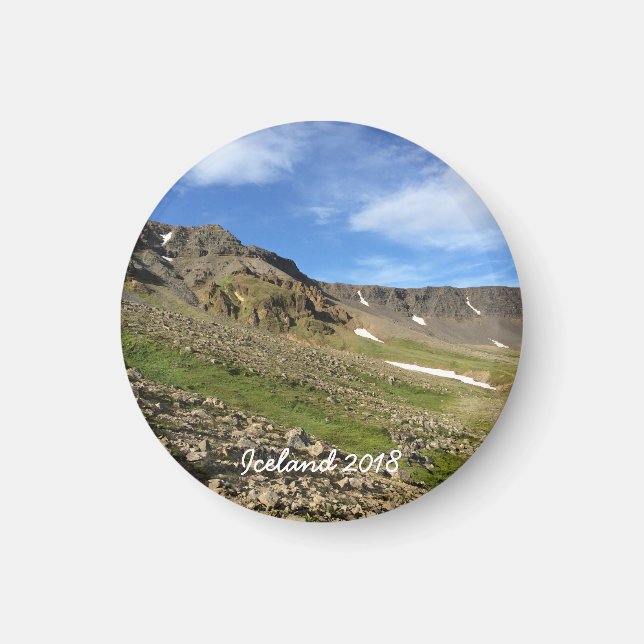 Isländische Landschaft Magnet (Vorne)