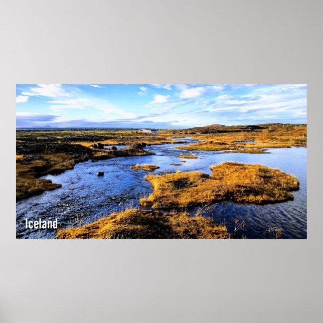 Isländische Landschaft Poster (Vorne)