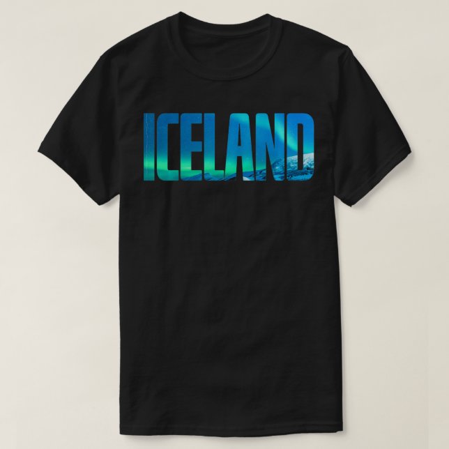 Isländische Lichter Reykjavik Vacations Island T-Shirt (Design vorne)