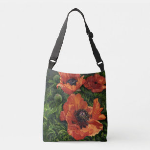 "Isländische Mohnblumen-" Taschen-Tasche Tragetaschen Mit Langen Trägern