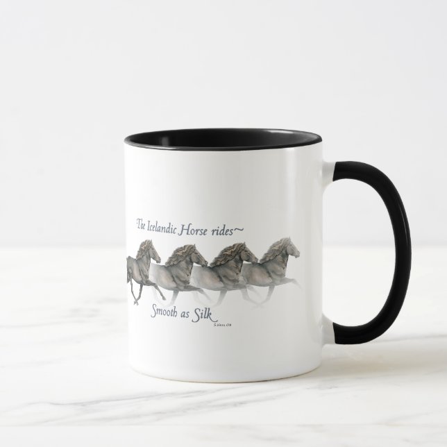 Isländische Pferde reiten so glattes wie silk ~ Tasse (Rechts)
