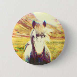 Isländische Pferdekunst Button
