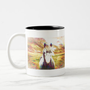 Isländische Pferdekunst Zweifarbige Tasse