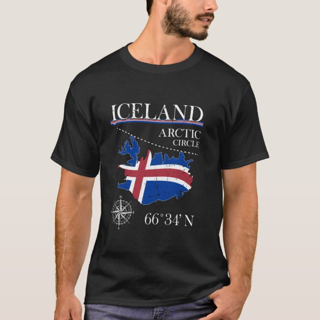 Isländische Polarkreis Nordninsel Island Island Is T-Shirt (Vorderseite)