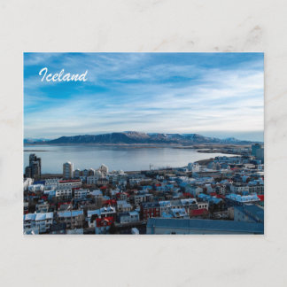 Isländische Postkarte — Reykjavik Skyline