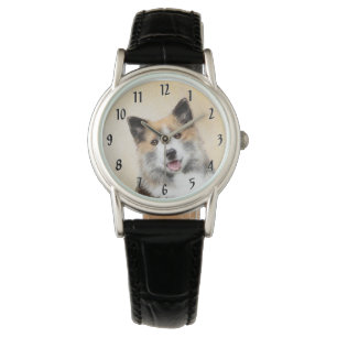 Isländische Schäferhund-Malerei - Originale Hundek Armbanduhr
