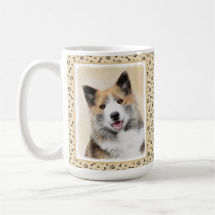 Isländische Sheepdog-Malerei - Original Dog Art Kaffeetasse