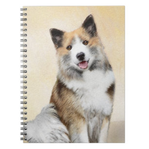 Isländische Sheepdog-Malerei - Original Dog Art Notizblock