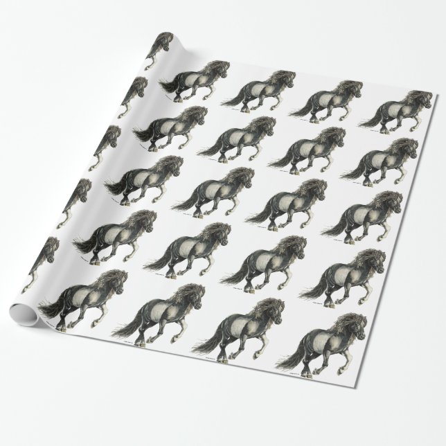 Isländische Stute Brana Geschenkpapier (Ungerollt)