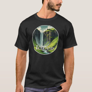 Isländische Wasserfall T-Shirt