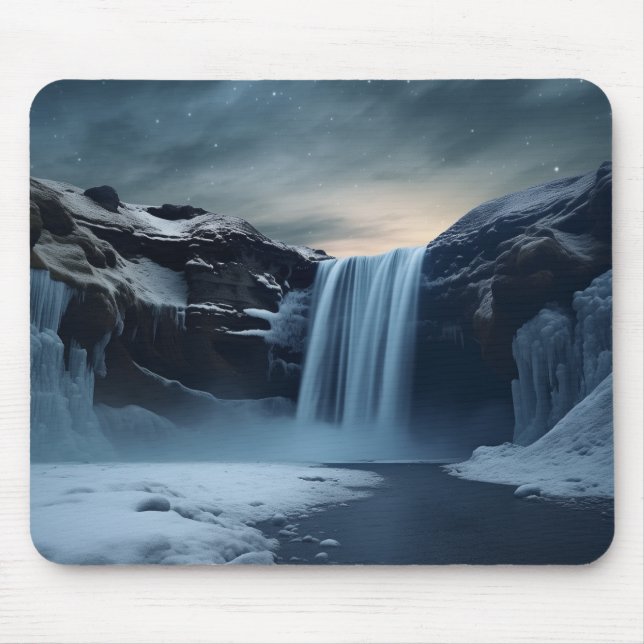 Isländische Wasserlandschaft Mousepad (Vorne)