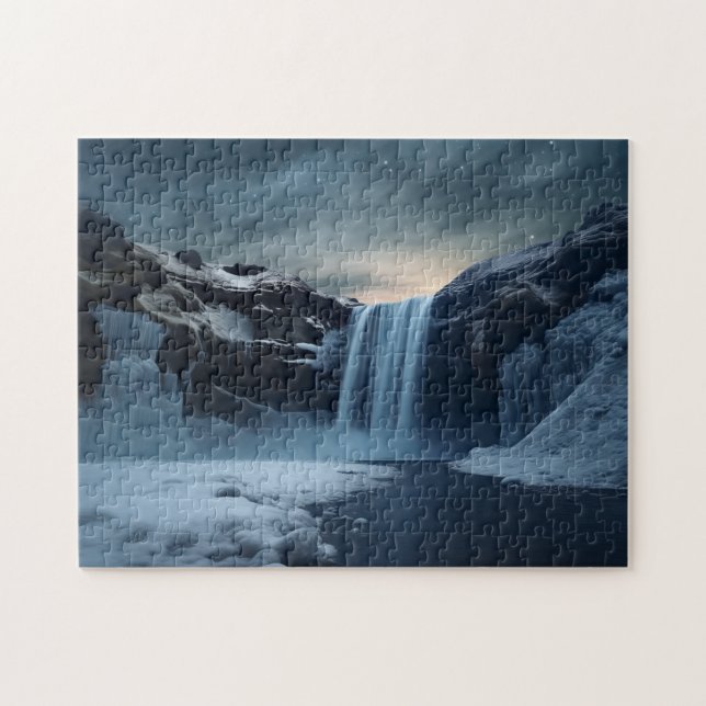 Isländische Wasserlandschaft Puzzle (Horizontal)