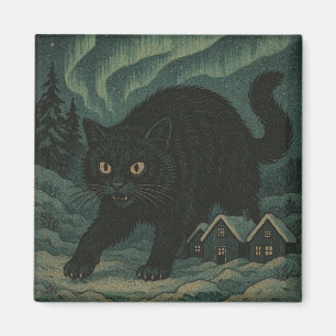 Isländische Weihnachts-Yule-Katze Magnet